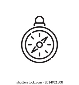 compass vector outline icons style illustration. EPS 10 file