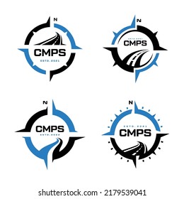 Compass - vector signs and symbols logo set. Navigation compass. Set of Navigational compass. Traveler Device Map Navigate Equipment
