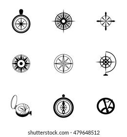 compass vector. Simple compass illustration, editable elements, can be used in logo design