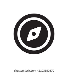 Compass vector Solid Icon Design Symbol on White background EPS 10 File