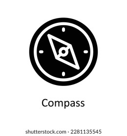 Compass Vector   Solid  Icons. Simple stock illustration stock 