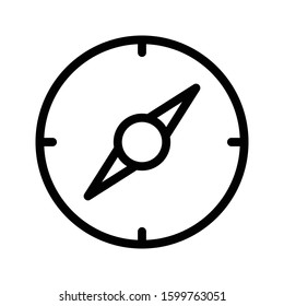 compass vector thin line icon 