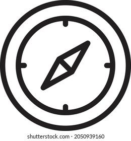 compass vector thin line  icon
