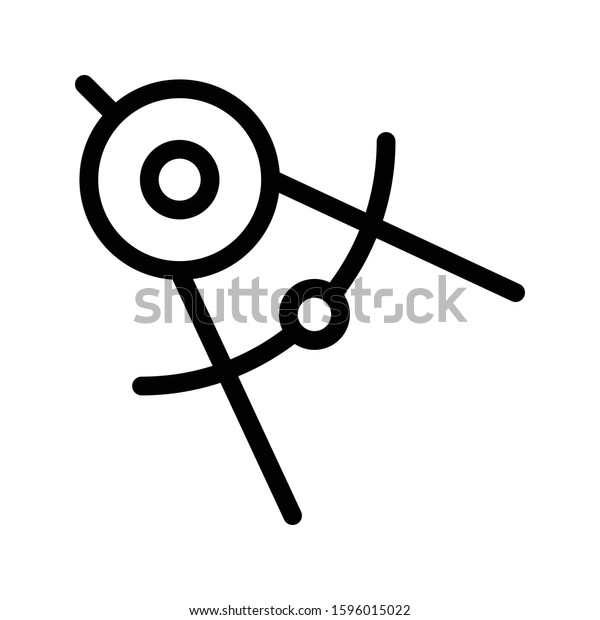 compass vector thin line icon\
