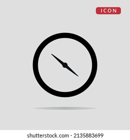 Compass vectorized icon, simple vector illustration, flat icon.