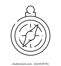 compass vintage line icon vector. compass vintage sign. isolated contour symbol black illustration