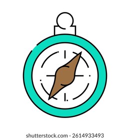 compass vintage line icon vector. compass vintage sign. isolated symbol illustration