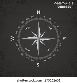 Compass vintage - style vector illustration