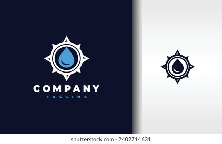 compass and water drop logo