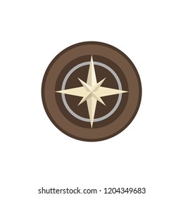 Compass. Way. Marine compass. Vector illustration.