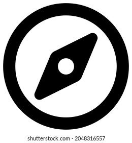 Compass web icon showing to north east. Minimal sign vector illustration. Journey symbol. Compass simple black web icon isolated. Orientation compas pointer ui design element. Geography clipart 