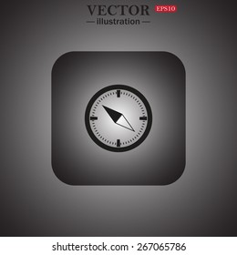 Compass, web icon. vector design