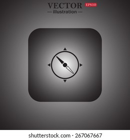 Compass, web icon. vector design