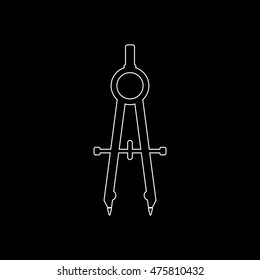 compass  - white vector icon