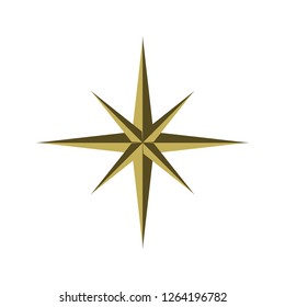 Compass. Wind rose emblem. Vector