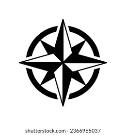Compass wind rose icon. Nautical direction and navigation for geography exploration. Vector illustration design.