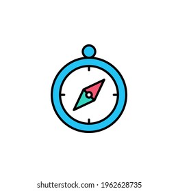 Compass wind rose icon vector logo design template. Compass icon isolated on background. Trendy Simple vector symbol for web site design.