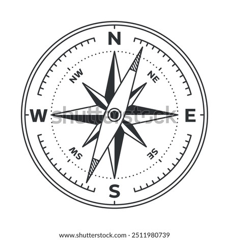 Compass Wind Rose Navigation Vector