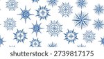 Compass Wind rose, compass pattern, hand drawn Illustration.	