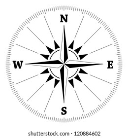 Compass wind rose, vector