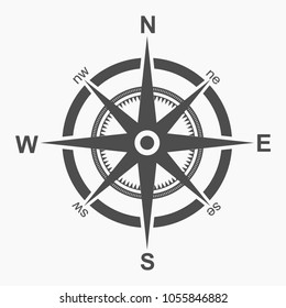 Compass wind rose vector design element