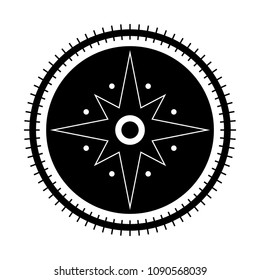 Compass wind rose vector design element