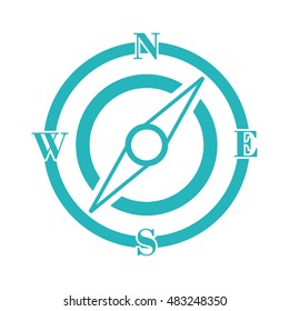 Compass wind rose vector design element