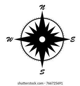 Compass wind rose vector design element