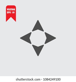 compass wind rose vector icon