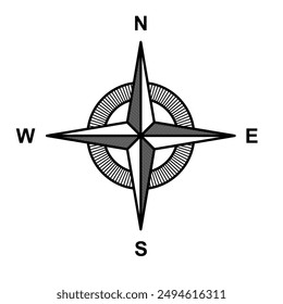 	
compass, wind rose, world directions icon	