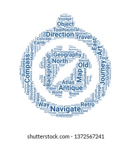 compass word cloud. tag cloud about compass