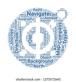 compass word cloud. tag cloud about compass