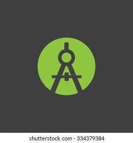 compasses cut identity template icon design element