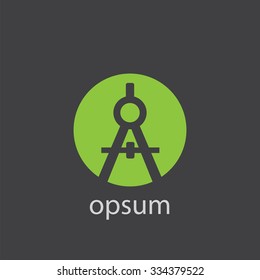 compasses cut identity template icon design element