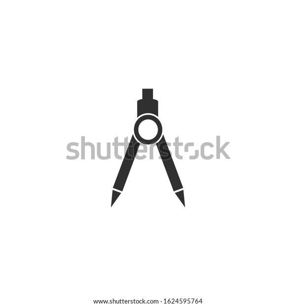 Compasses drawing Icon vector sign isolated
for graphic and web design. Compasses drawing symbol template color
editable on white
background.