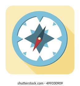 Compasses flat icons. Vector illustration.