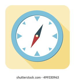 Compasses flat icons. Vector illustration.