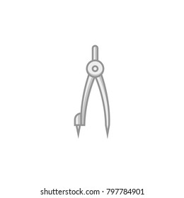 compasses flat vector icon