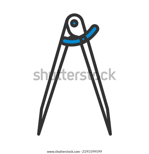 Compasses Icon. Bold outline design with\
editable stroke width. Vector\
Illustration.