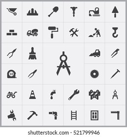 compasses icon. construction icons universal set for web and mobile