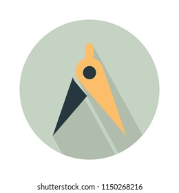 Compasses icon, divider icon, circle. drafting sign design