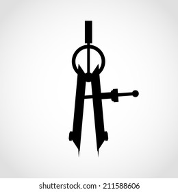 Compasses Icon Isolated on White Background