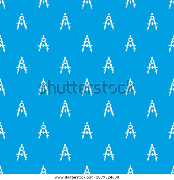 Compasses school pattern vector seamless blue repeat\
for any use