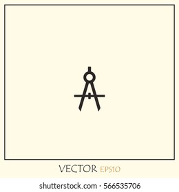 Compasses  Vector Icon.