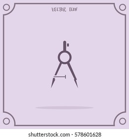 Compasses Vector Icon.