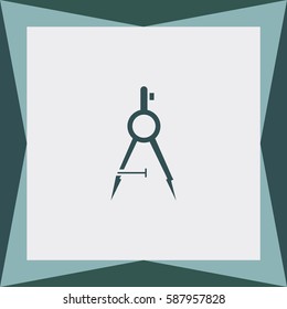 Compasses Vector Icon.