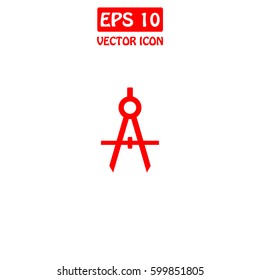 Compasses  Vector Icon.