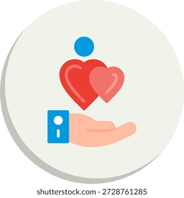 Compassion Flat Circle Style Icon