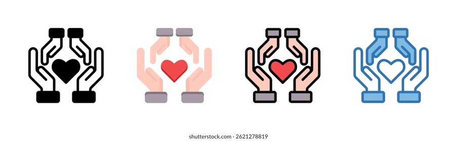 Elemento de icono de compasión para el diseño