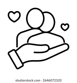 Compassion Icon Element for Design